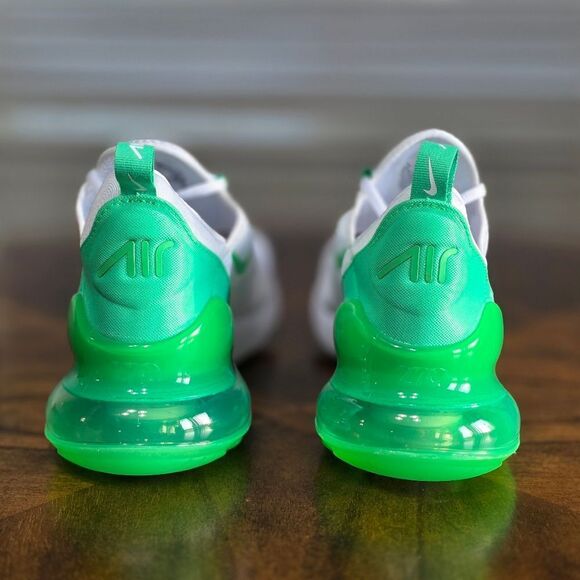 Nike Air Max 270 White/Green Shock USA Men's Size 10 /UK 9/EU 44 New AH6789-117 - Picture 5 of 16